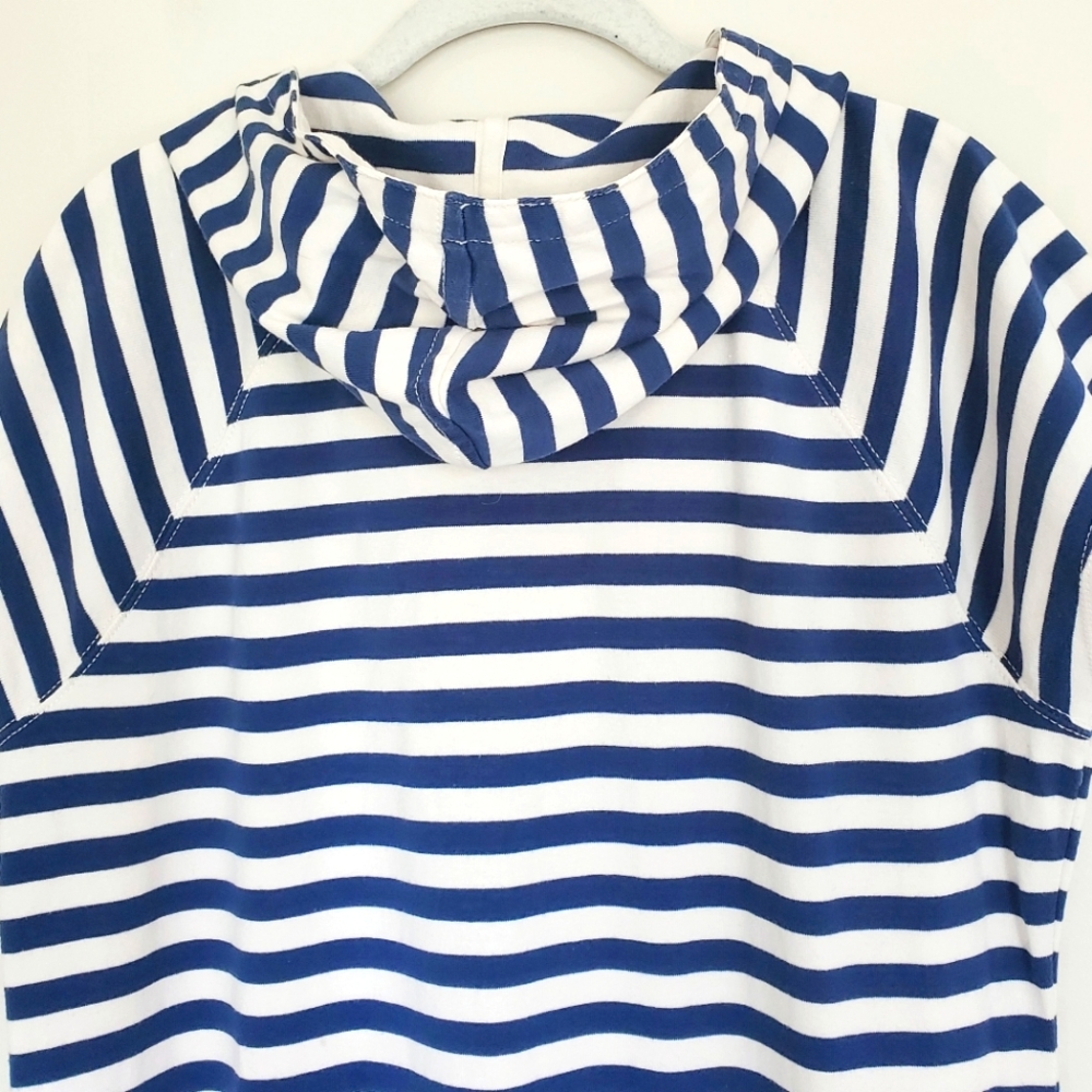 Lauren Ralph Lauren Nautical Stripe Terri Cotton Dress With Hood XL - Picture 5 of 6